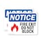 Signmission Exit Sign, Aluminum, 14 in W, 10 in H, Fire Exit Do Not Block OS-2PACK-NS-A-1014-L-12586 - alternate 1